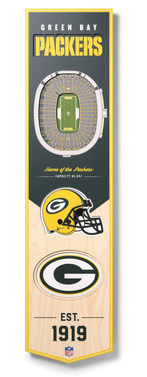 You The Fan Green Bay Packers 8''x32'' 3-D Banner product image