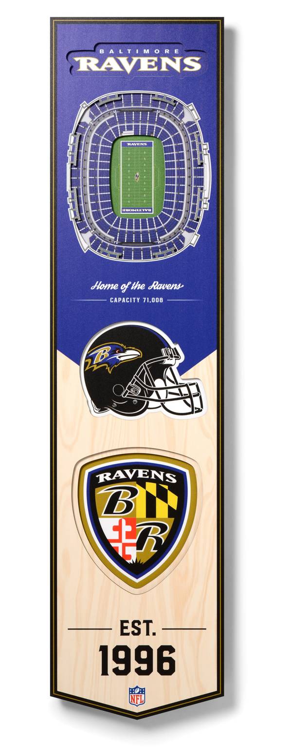 You The Fan Baltimore Ravens 8''x32'' 3-D Banner