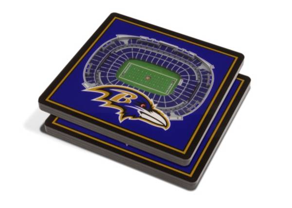 You the Fan Baltimore Ravens Stadium View Coaster Set