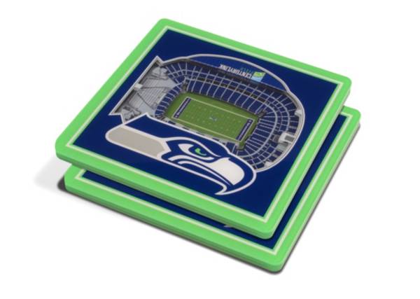 You the Fan Seattle Seahawks Stadium View Coaster Set