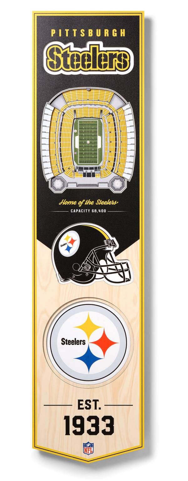 You The Fan Pittsburgh Steelers 8''x32'' 3-D Banner