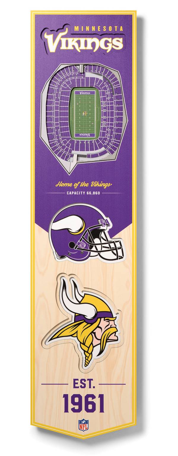 You The Fan Minnesota Vikings 8''x32'' 3-D Banner