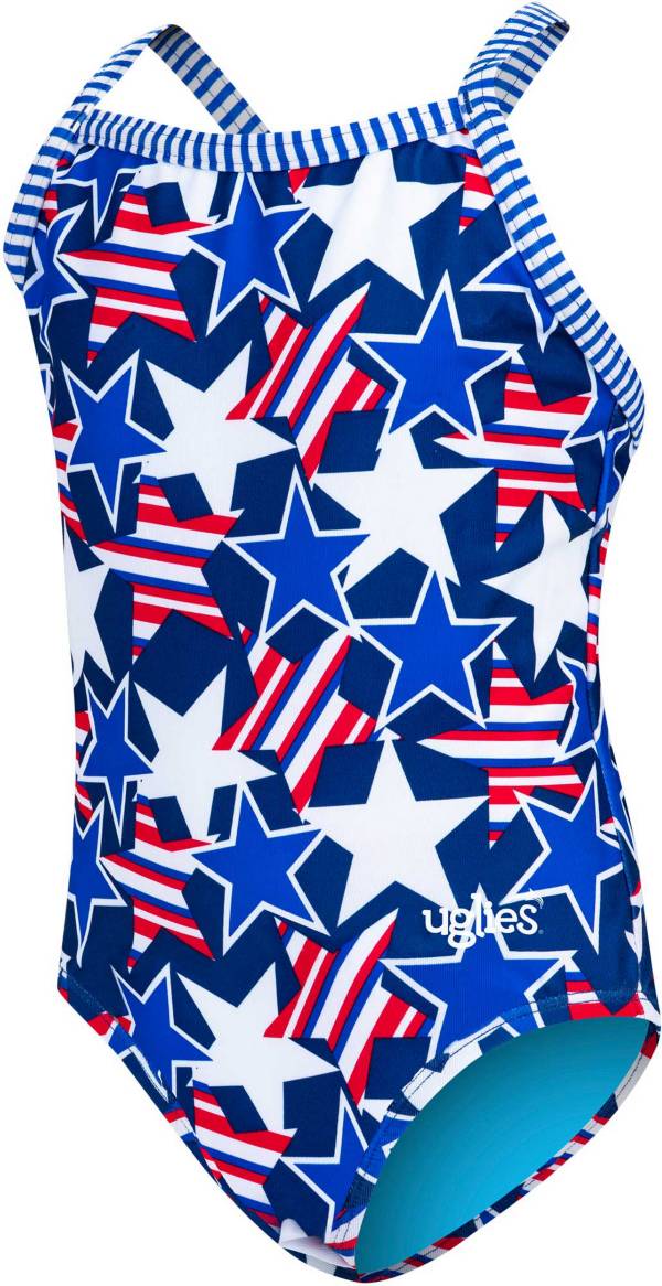 Dolfin Girls' Uglies Glory Print One Piece Swimsuit