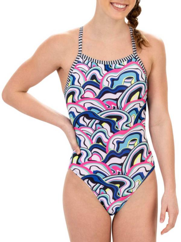 Dolfin Women's Off Beat V-2 Back One Piece Swimsuit