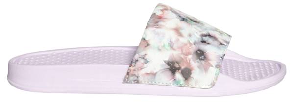 Women's One Strap Inked Dye Floral Print Slides