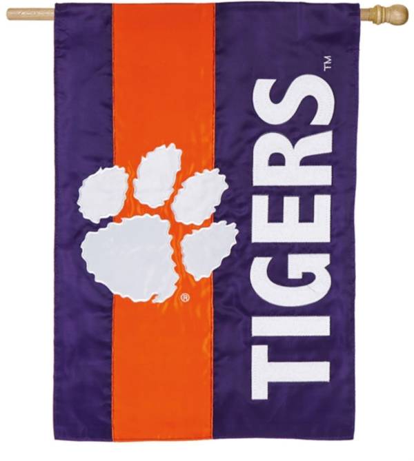 Evergreen Clemson Tigers Embellish House Flag