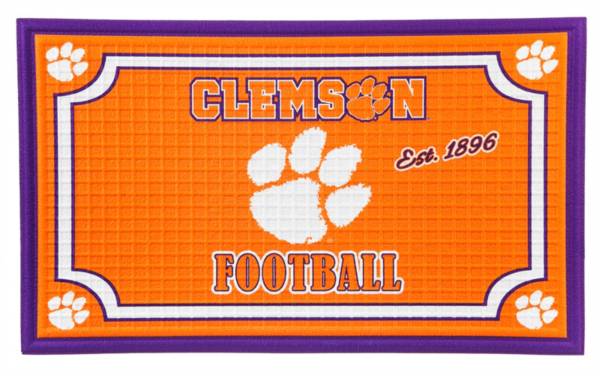 Evergreen Clemson Tigers Embossed Door Mat