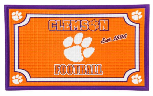 Evergreen Clemson Tigers Embossed Door Mat