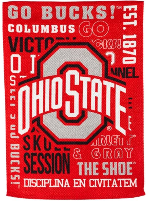 Evergreen Ohio State Buckeyes Fan Rule Garden Flag