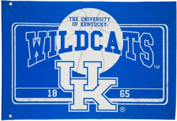 Evergreen Kentucky Wildcats Linen Estate Flag