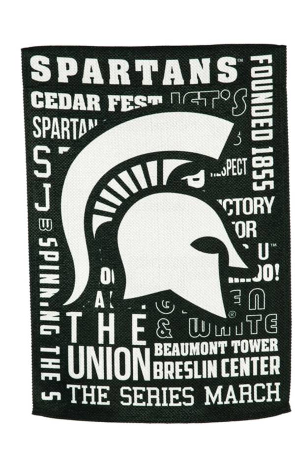 Evergreen Michigan State Spartans Fan Rule House Flag