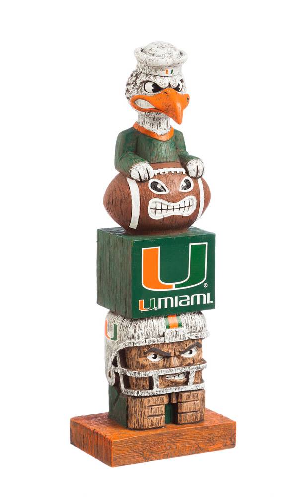 Evergreen Miami Hurricanes Tiki Totem