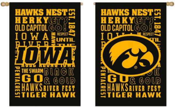 Evergreen Iowa Hawkeyes Fan Rule House Flag