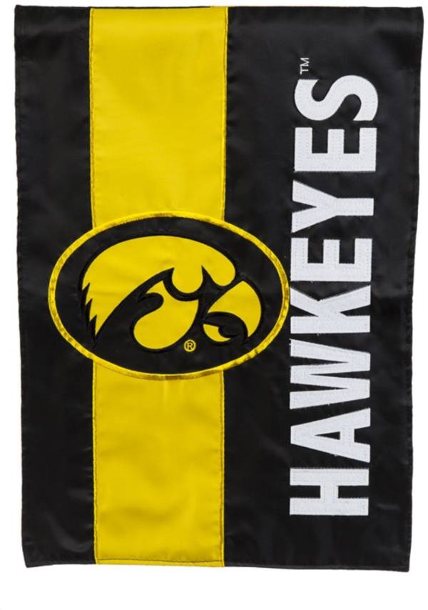 Evergreen Iowa Hawkeyes Embellish Garden Flag