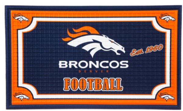 Evergreen Denver Broncos Embossed Door Mat