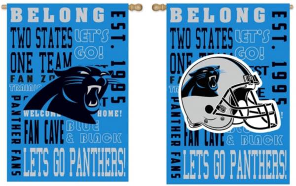 Evergreen Carolina Panthers Fan Rule House Flag