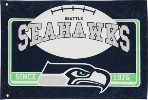 Evergreen Seattle Seahawks Linen Estate Flag