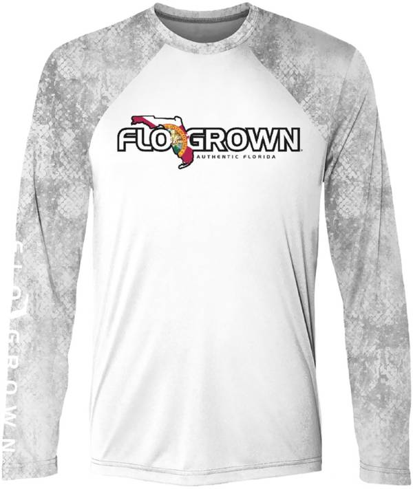 FloGrown Men's Raglan Scales Performance Long Sleeve T-Shirt