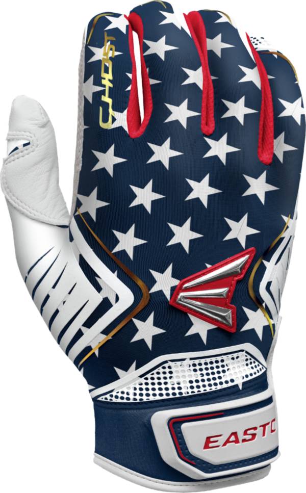 Easton Women's Ghost Stars & Stripes Softball Batting Gloves