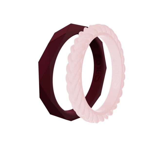 QALO Women's Stackable Silicone Ring Set