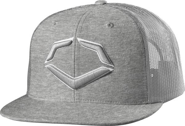 Evoshield Throwback Patch Snapback Hat Baseball Cap Grey/White 1037330 