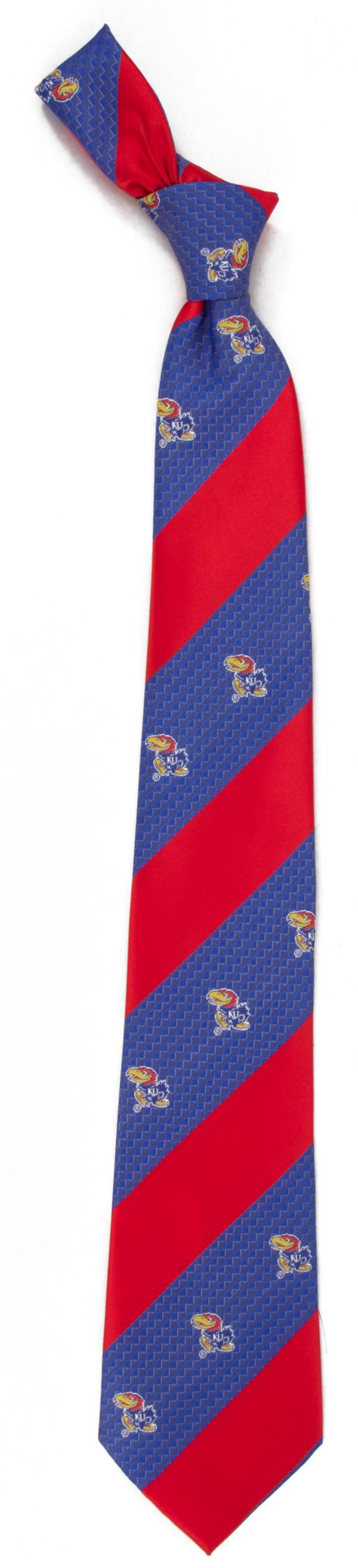 Eagles Wings Kansas Jayhawks Geo Stripe Necktie