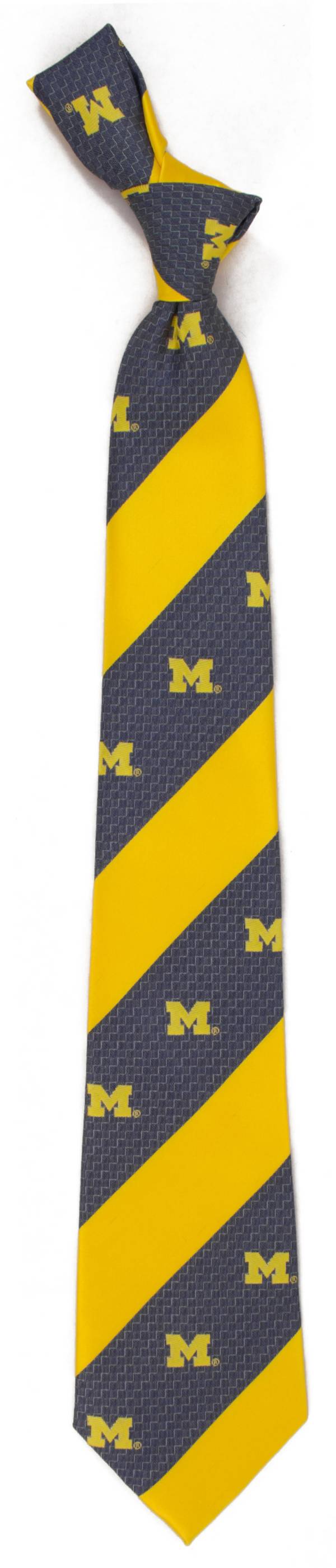 Eagles Wings Michigan Wolverines Geo Stripe Necktie