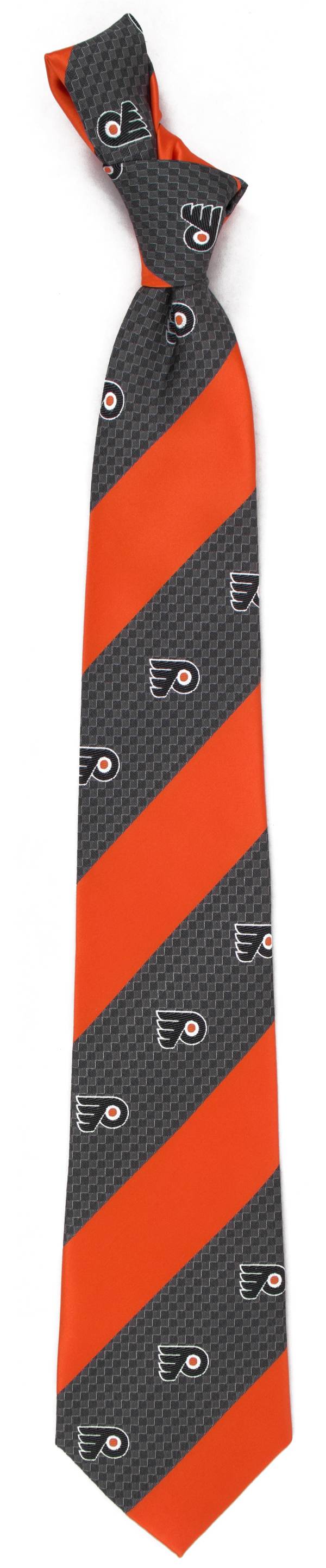 Eagles Wings Philadelphia Flyers Geo Stripe Necktie