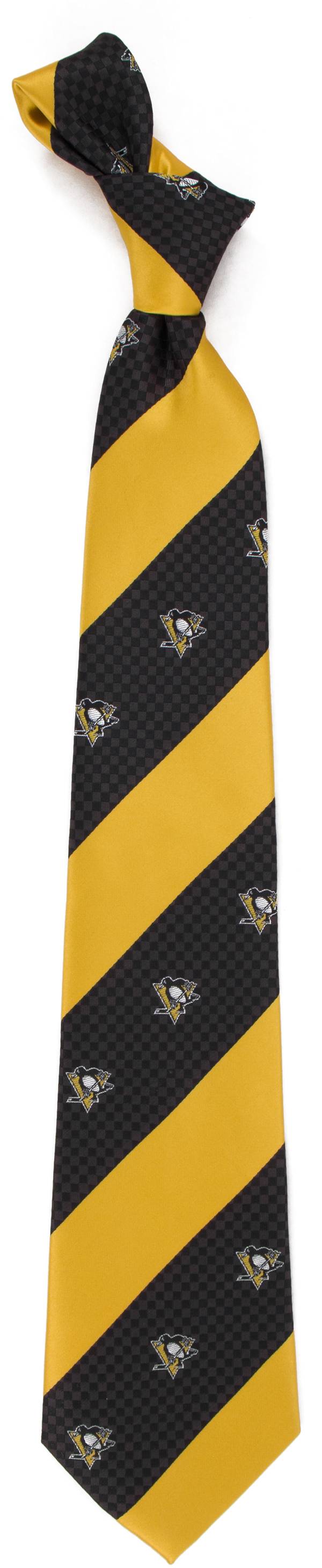 Eagles Wings Pittsburgh Penguins Geo Stripe Necktie