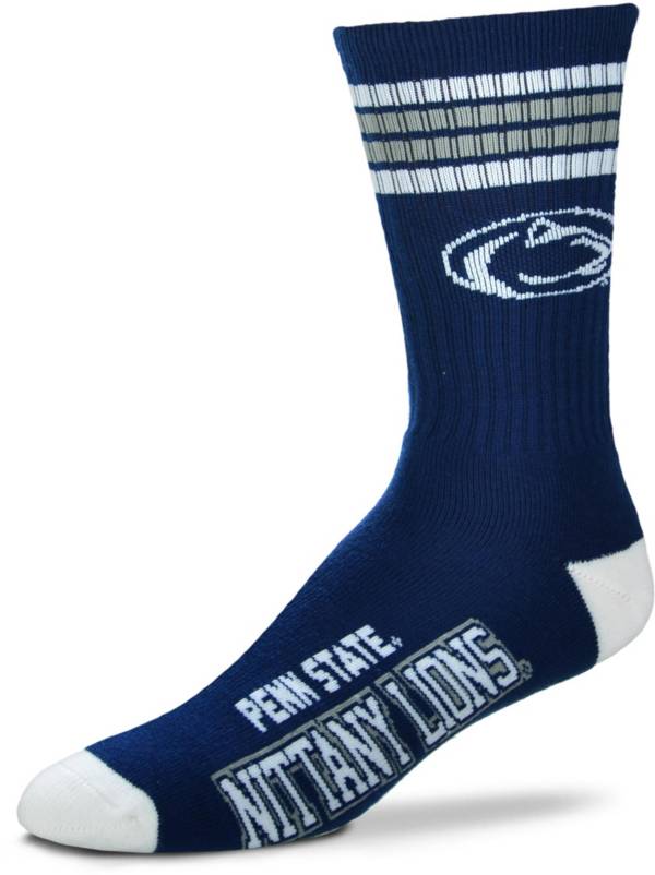 For Bare Feet Penn State Nittany Lions 4-Stripe Deuce Crew Socks