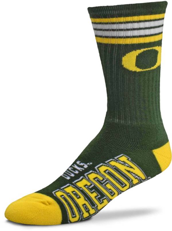 For Bare Feet Oregon Ducks 4-Stripe Deuce Crew Socks product image