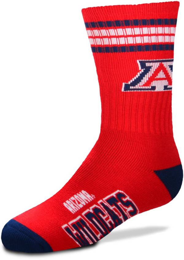 For Bare Feet Youth Arizona Wildcats 4-Stripe Deuce Crew Socks product image