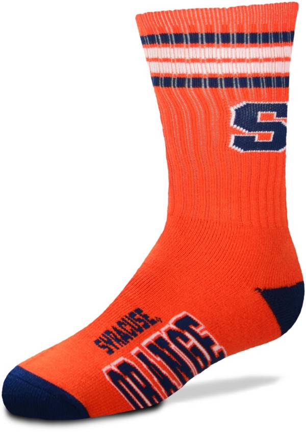 For Bare Feet Youth Syracuse Orange 4-Stripe Deuce Crew Socks