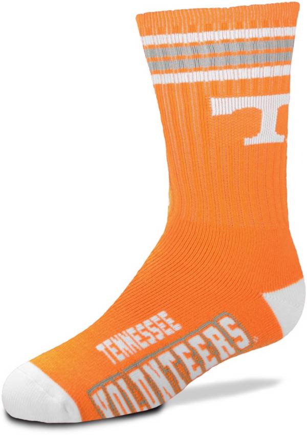 For Bare Feet Youth Tennessee Volunteers 4-Stripe Deuce Crew Socks