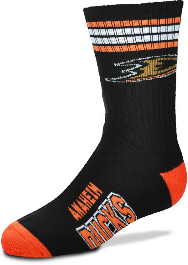 For Bare Feet Youth Anaheim Ducks 4-Stripe Deuce Crew Socks product image