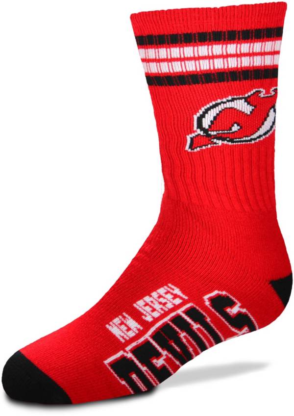 For Bare Feet Youth New Jersey Devils 4-Stripe Deuce Crew Socks product image