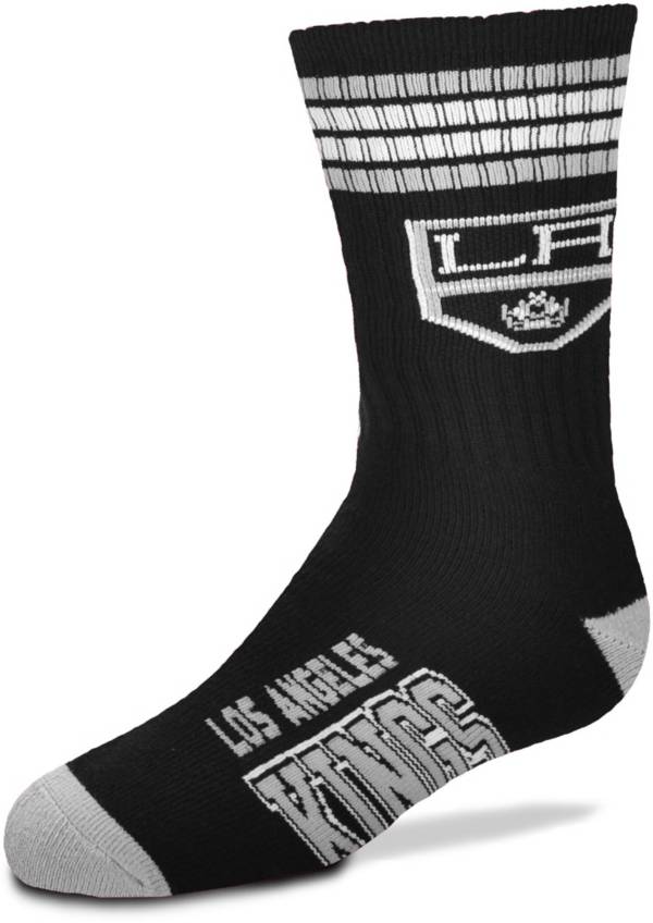 For Bare Feet Youth Los Angeles Kings 4-Stripe Deuce Crew Socks