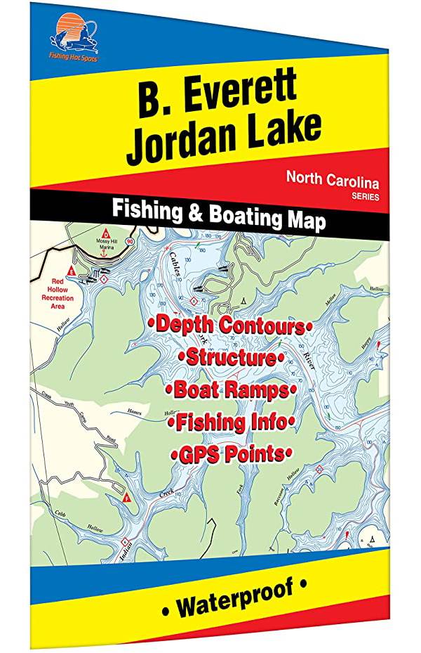 Fishing Hot Spots B. Everett Jordon Lake Fishing Map