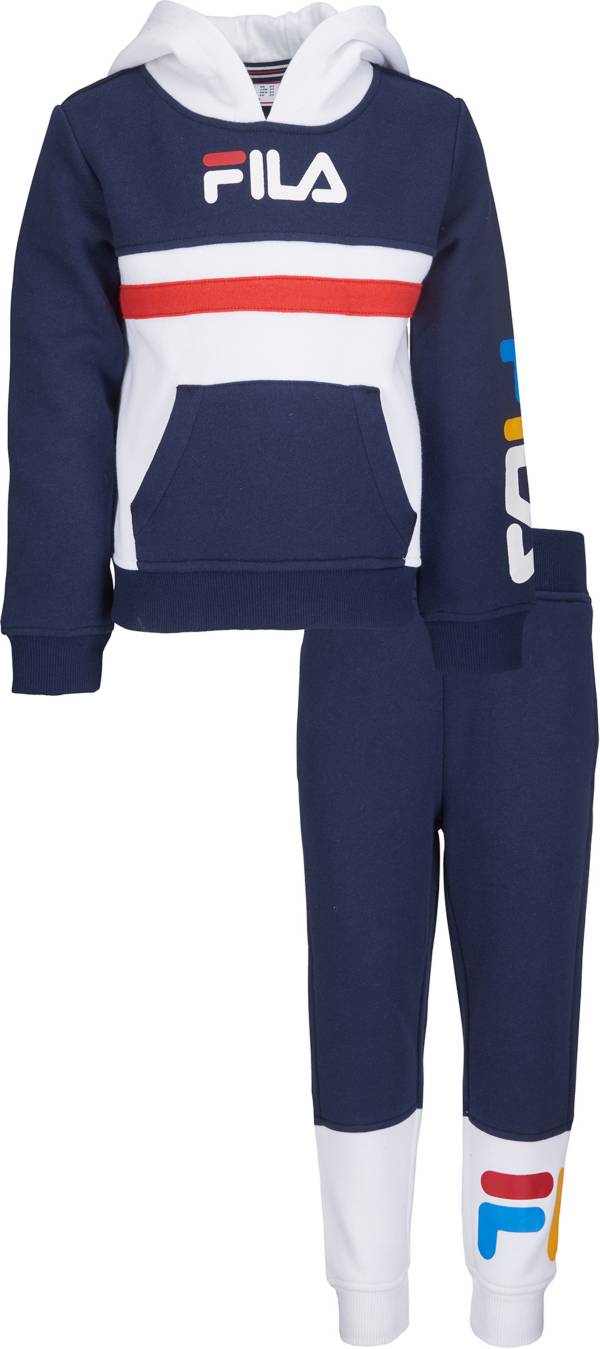 FILA Little Boys' Ansel Pullover Hoodie and Jogger Pants Set