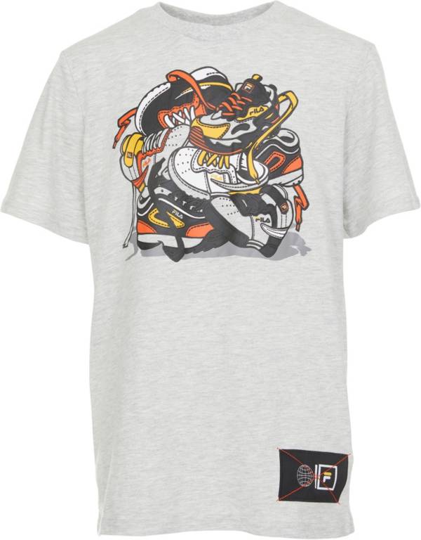 FILA Boys' Sneaker Head Short Sleeve Graphic T-Shirt