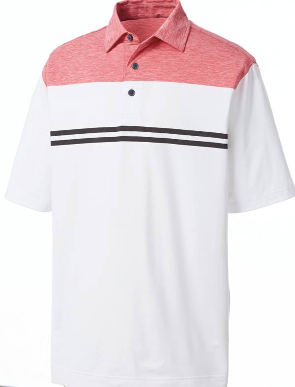 FootJoy Mens Heather Colorblock Short Sleeve Golf Polo