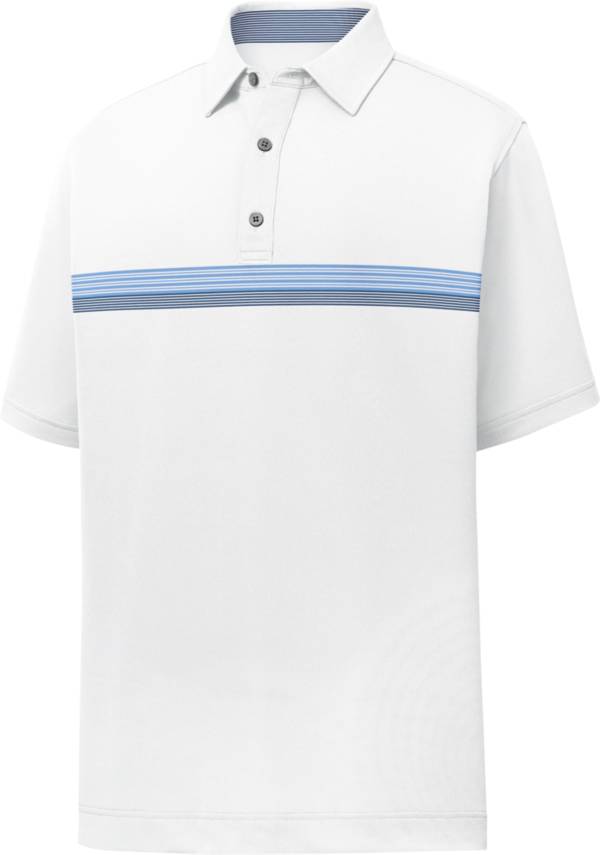 FootJoy Men's Lisle Chestband Short Sleeve Golf Polo