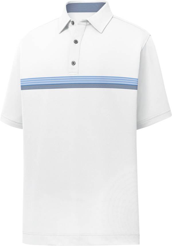 FootJoy Men's Lisle Chestband Short Sleeve Golf Polo