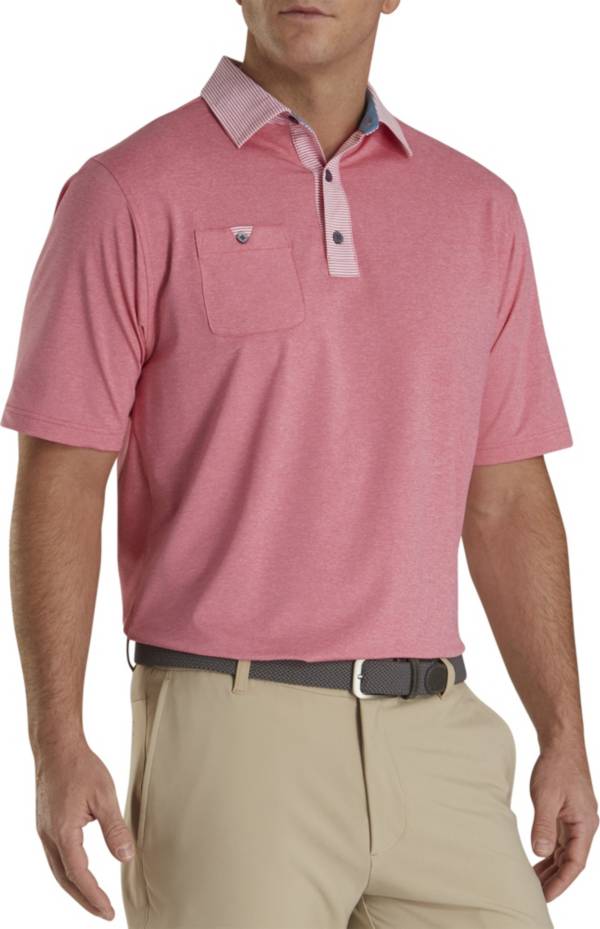 FootJoy Men's Lisle with Pinstripe Golf Polo