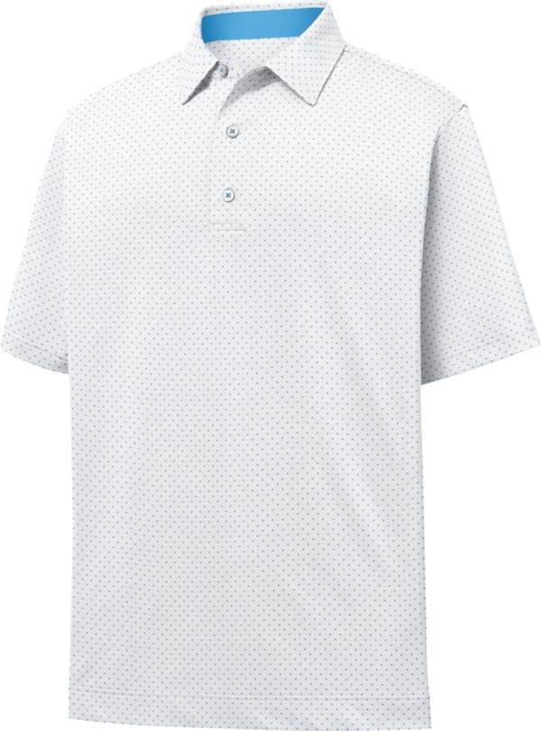 FootJoy Men's Stretch Lisle Dot Print Short Sleeve Golf Polo