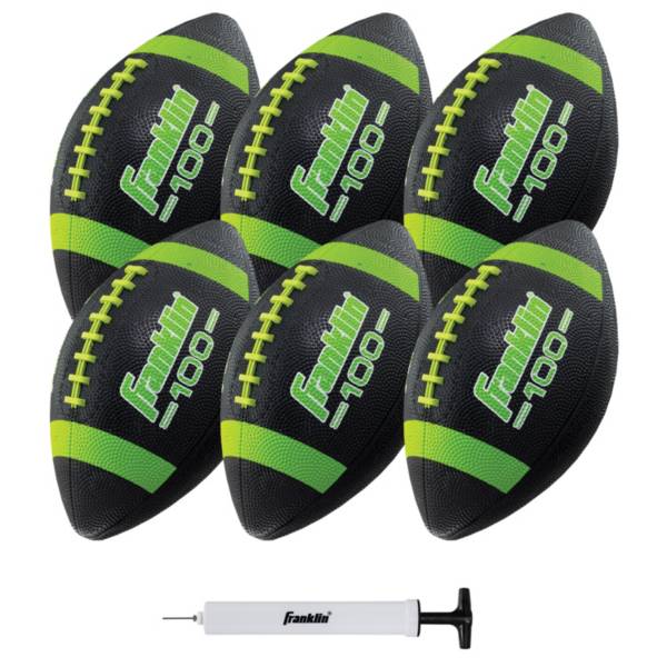 Franklin Grip Rite 100 Junior Football 6 Pack