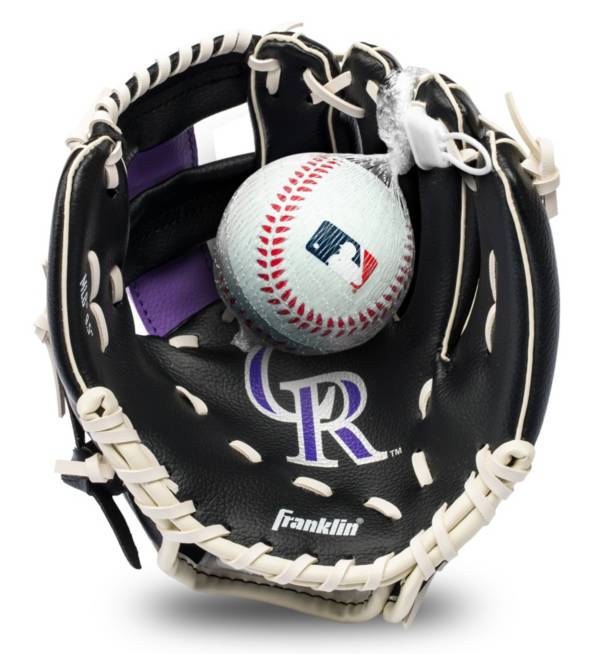 Franklin Youth Colorado Rockies Teeball Glove and Ball Set