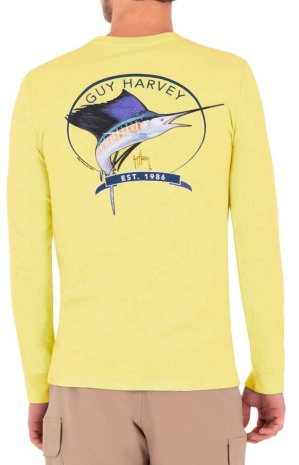 Guy Harvey Men's Core Sailfish Long Sleeve T-Shirt