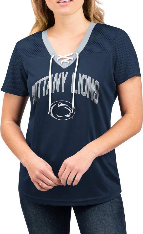 G-III For Her Women's Penn State Nittany Lions Lace Up V-Neck T-Shirt product image