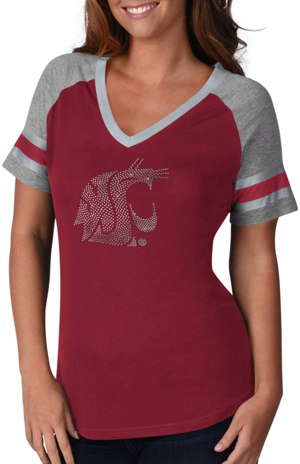 G-III For Her Women's Washington State Cougars Fade V-Neck T-Shirt